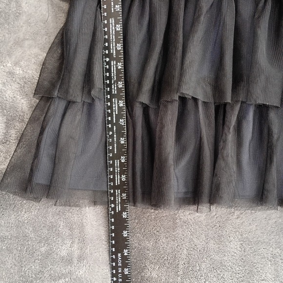 Zara BlackLace And Mesh Tiered Mini Dress Goth "Wednesday Adams" Dark Fairy Sz M - Picture 5 of 9